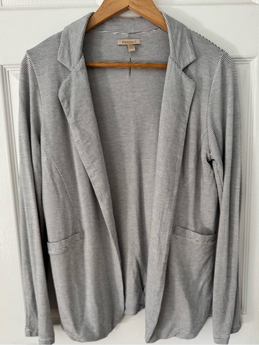 Anthropologie Bordeaux relaxed knit blazer